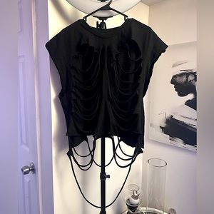 Distressed black Tank